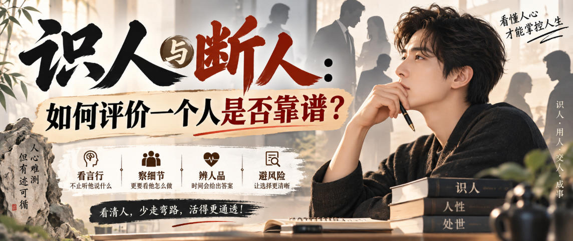付费文章：识人与断人：如何评价一个人是否靠谱？-网创资源站