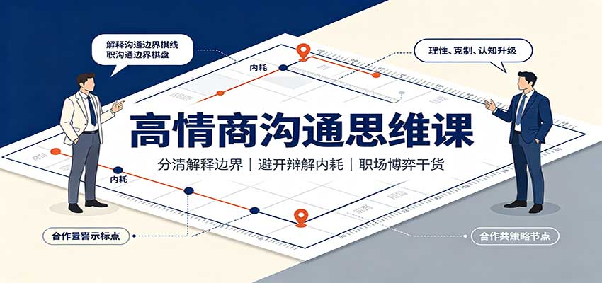 高情商沟通思维课：分清解释边界，避开辩解内耗，职场博弈干货-网创资源站