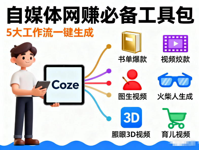 Coze工作流合集，内容一共100份左右，内容丰富，可以提供工作效率-网创资源站