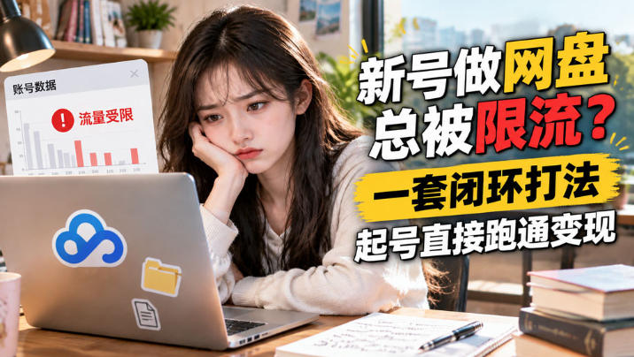网盘拉新SOP：小白新号过限流-网创资源站