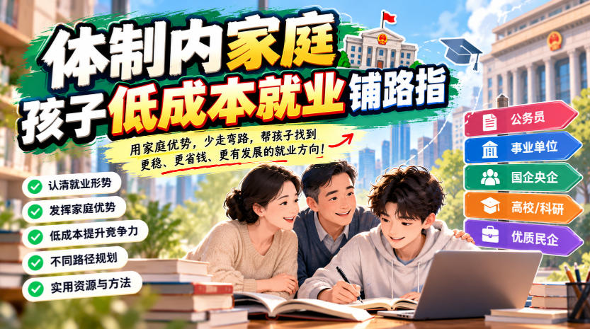 某公众号付费文章：体制内家庭，孩子低成本就业铺路指-网创资源站