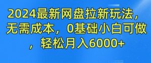2024最新网盘拉新玩法,无需成本,0基础小白可做,轻松月入6000+【揭秘】-网创资源站