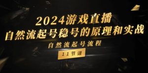 2024游戏直播自然流起号稳号的原理和实战，自然流起号流程（11节）-网创资源站