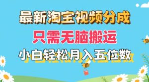 (11744期)最新淘宝视频分成,只需无脑搬运,小白也能轻松月入五位数,可矩阵批量…-网创资源站