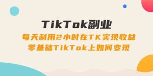 TikTok副业课:每天利用2小时在TK实现收益,零基础TikTok上如何变现(34节)-网创资源站