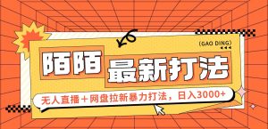 (12148期)日入3000+,陌陌最新无人直播+网盘拉新打法,落地教程-网创资源站