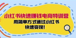 小红书快速赚钱电商特训营：用简单方式通过小红书快速变现！（55节）-网创资源站
