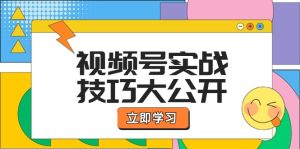 视频号实战技巧大公开:选题拍摄、运营推广、直播带货一站式学习-网创资源站