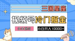 2024视频号三国冷门赛道掘金，条条视频爆款，操作简单轻松上手，新手小白也能月入1w-网创资源站