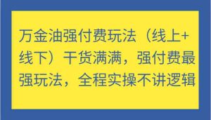 万金油强付费玩法(线上+线下)干货满满,强付费最强玩法,全程实操不讲逻辑-网创资源站