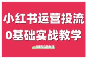 小红书运营投流,小红书广告投放从0到1的实战课,学完即可开始投放-网创资源站