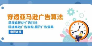 穿透亚马逊广告算法,深度解析SP广告打法,搭建高效广告架构,提升广告效果-网创资源站
