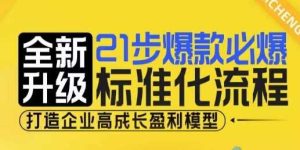 21步爆款必爆标准化流程,全新升级,打造企业高成长盈利模型-网创资源站