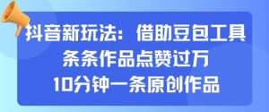 抖音新玩法,借助豆包工具,条条作品点赞过万,10分钟一条原创作品-网创资源站