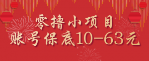 零撸小项目,一个账号保底10-63元,适合新手小白操作,能多账号领低保-网创资源站