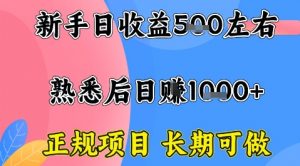 全年可变现项目,收益高无门槛,正规项目,长期可做,一天收益1k+一台电脑在家创业【揭秘】-网创资源站