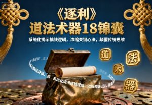 《逐利》道法术器18锦囊,系统化揭示搞钱逻辑,浓缩关键心法,颠覆传统思维-网创资源站