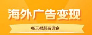 用手机看海外广告,每天10分钟,单机日入20+,无需养鸡,保姆级教程-网创资源站