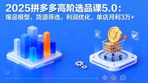 2025拼多多高阶选品课5.0:爆品模型,货源筛选,利润优化,单店月利3万+-网创资源站