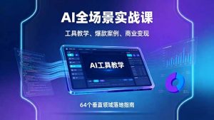 AI全场景实战课,工具教学、爆款案例、商业变现,64个垂直领域落地指南-网创资源站