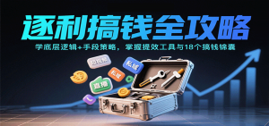 逐利搞钱全攻略:学底层逻辑+手段策略,掌握提效工具与18个搞钱锦囊-网创资源站