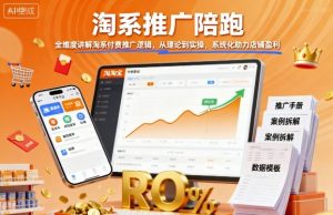 淘系推广陪跑,全维度讲解淘系付费推广逻辑,从理论到实操,系统化助力店铺盈利-网创资源站