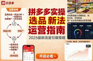 王校长9月12拼多多实操新玩法,全链路涵盖从店铺选品、找对标,布局链接,推广玩法等多维度运营思路-网创资源站