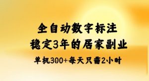 全自动数字标注,稳定3年的蓝海项目,居家也能矩阵开干的副业,单机日入3张+【揭秘】-网创资源站