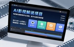 AI影视解说项目,电影解说爆款制作全流程,新手也能快速掌握-网创资源站