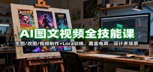 AI图文视频全技能课:生图/改图/视频制作+Lora训练,覆盖电商 、设计多场景-网创资源站