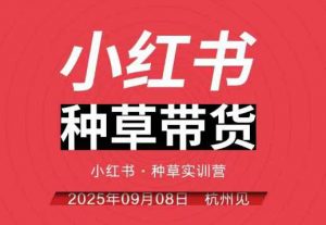 小红书种草带货实训营9月8日杭州线下课,全程录音+字幕,全网唯一小红书实战营-网创资源站