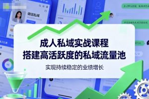 成人私域实战课程，搭建高活跃度的私域流量池，实现持续稳定的业绩增长-网创资源站