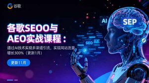 谷歌SEO与AEO实战课程：通过AI技术实现多渠道引流，实现网站流量增长300%-网创资源站
