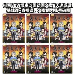抖音80W博主沙雕动画文案8天速成班，基础课+直播课，文案助力账号破圈-网创资源站