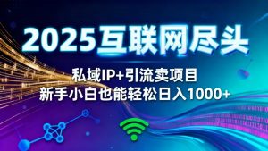 2025网创尽头王炸项目！私域 IP + 精准引流，新手小白在家躺赚日入 1000+-网创资源站