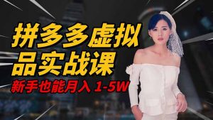 2025 拼多多虚拟品系统实战课,轻资产项目,可矩阵开工作室,新手也能…-网创资源站