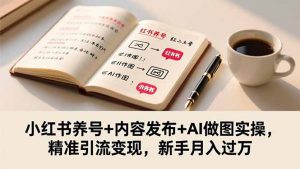 小红书养号+内容发布+AI做图实操,精准引流变现,新手月入过万-网创资源站