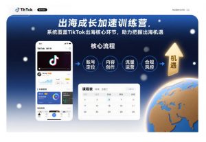 出海成长加速训练营，系统覆盖TikTok出海核心环节，助力把握出海机遇(更新)-网创资源站