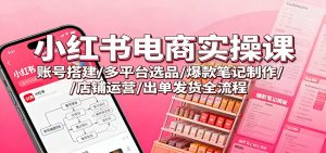 小红书电商实操课:账号搭建/多平台选品/爆款笔记制作/店铺运营/出单发货全流程-网创资源站
