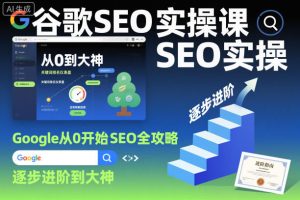 谷歌SEO实操课，Google从0开始SEO全攻略，逐步进阶到大神-网创资源站