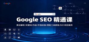Google SEO 精通课:算法解析/关键词/内容/外链实操/搭配工具教程/B2C项目案例-网创资源站