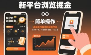 新平台浏览掘金,动动手指截张图就能挣米,2分钟一单,不限时不限量,一天5张【揭秘】-网创资源站