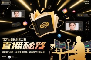 百万主播计划第二期,紧跟时代趋势,解锁直播秘笈,近向百万主播之路-网创资源站