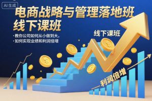 电商战略与管理落地班线下课,教你公司如何从小做到大,如何实现业绩和利润倍增【录音】-网创资源站