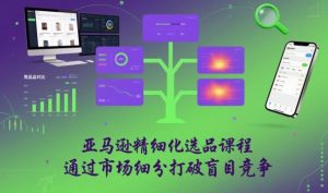 亚马逊精细化选品课程，通过市场细分打破盲目竞争-网创资源站