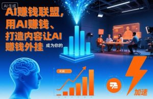 AI賺钱联盟，用AI賺钱、打造内容让AI成为你的賺钱外挂-网创资源站