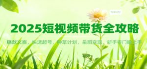 2025短视频带货全攻略：爆款文案，快速起号，种草计划，星图变现，新手零门槛上手-网创资源站