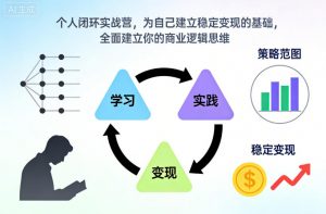 个人闭环实战营,为自己建立稳定变现的基础,全面建立你的商业逻辑思维-网创资源站