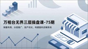 万相台无界三层操盘课-75期,销量布局、分层推广、投产优化,构建盈利店铺系统-网创资源站