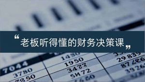 老板能听得懂的财务决策课，报表解读、数据洞察、风险识别，用财务驱动业务增长-网创资源站